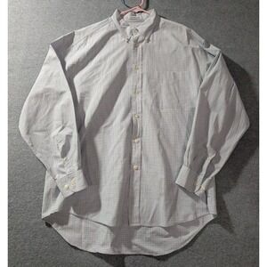 VTG Gap Dress Shirt Mens L Blue Check Plaid Button Down Classic Fit Hong Kong